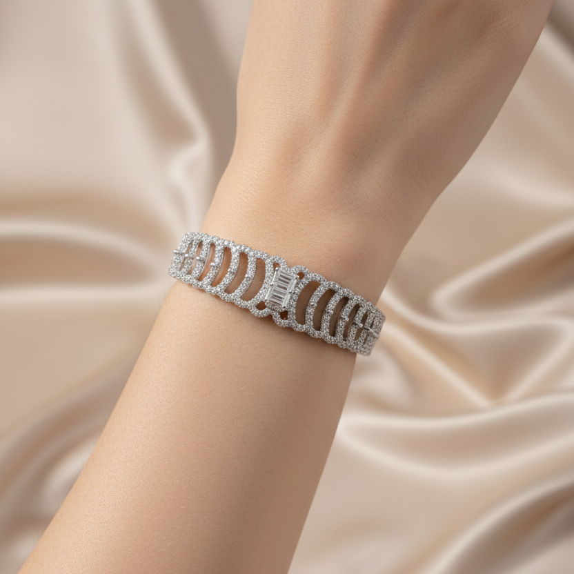 Crystal Baguette Cuff