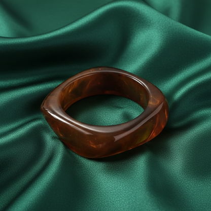 Amber Glow Acrylic Teen Bangle