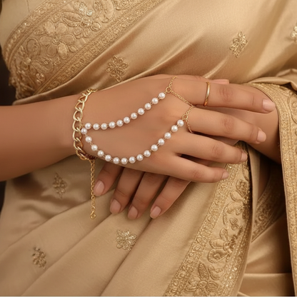 Pearl Embrace Hand Chain