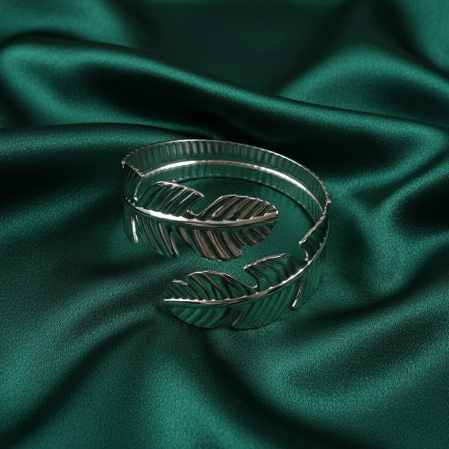 Tropical Leaf Teen Cuff Bracelet
