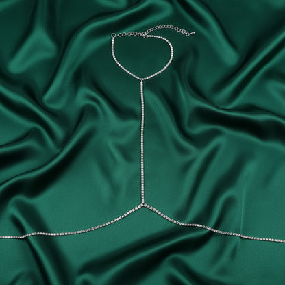 Radiant Contour body chain detail, unbroken stone line