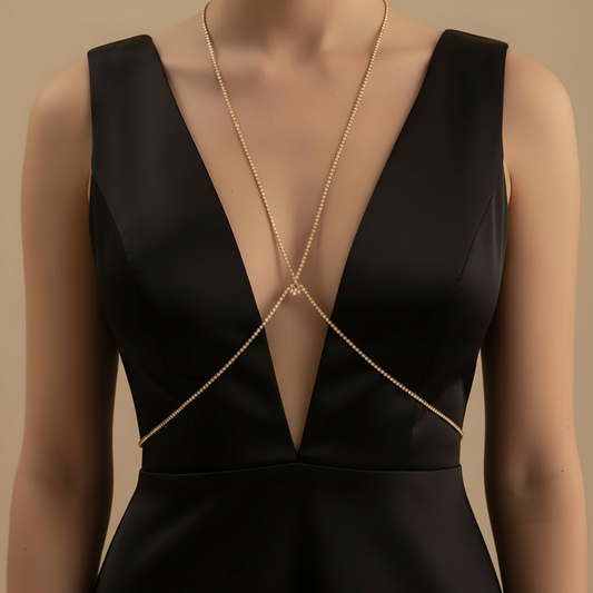 Crystal Teardrop Body Chain