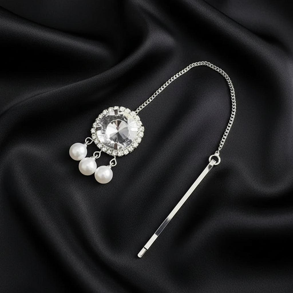 Royal Pearl Drop Maang Chain