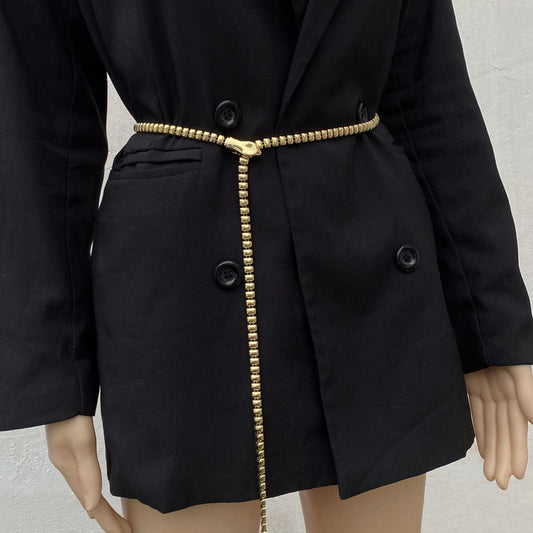 The Gilded Zip Waist Chain