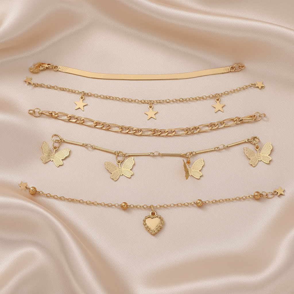 Starglow Charm Anklet Set