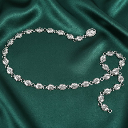 Silver Nova Coin Kamarbandh Waist Chain