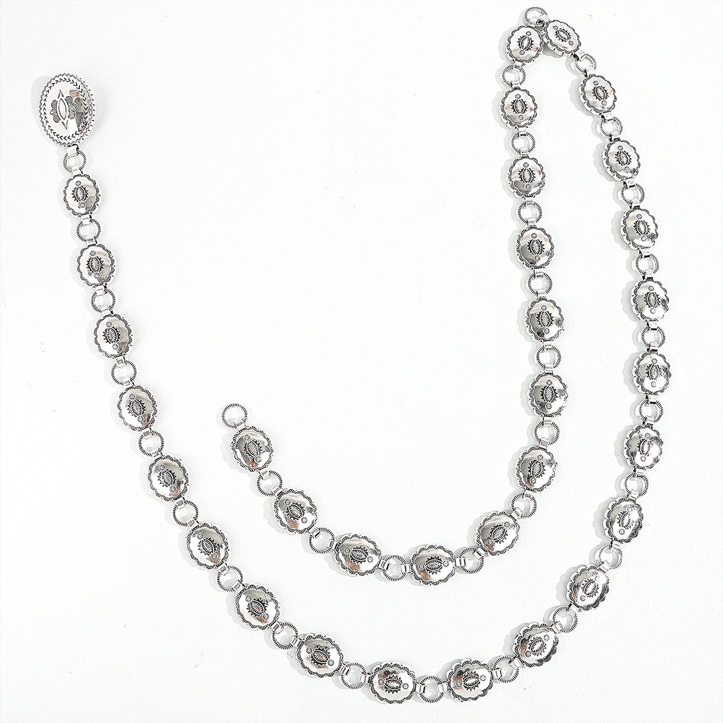Silver Nova Coin Drop Waist Chain