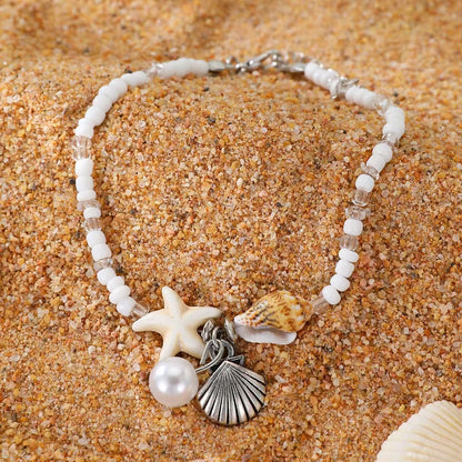Sea Charm Beaded Anklet
