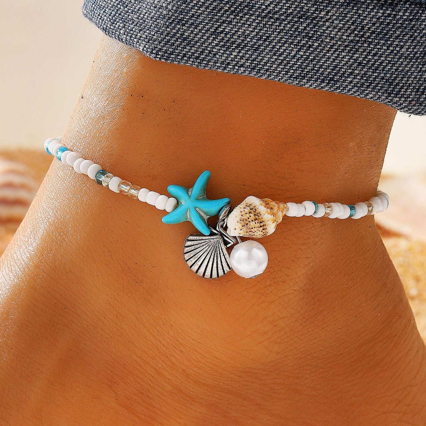 Ocean Breeze Charm Anklet