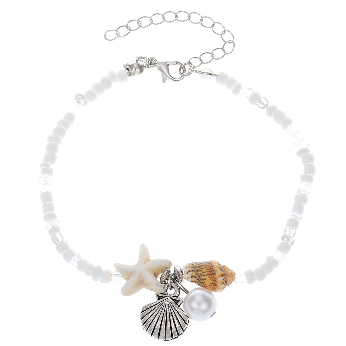Sea Charm Beaded Anklet
