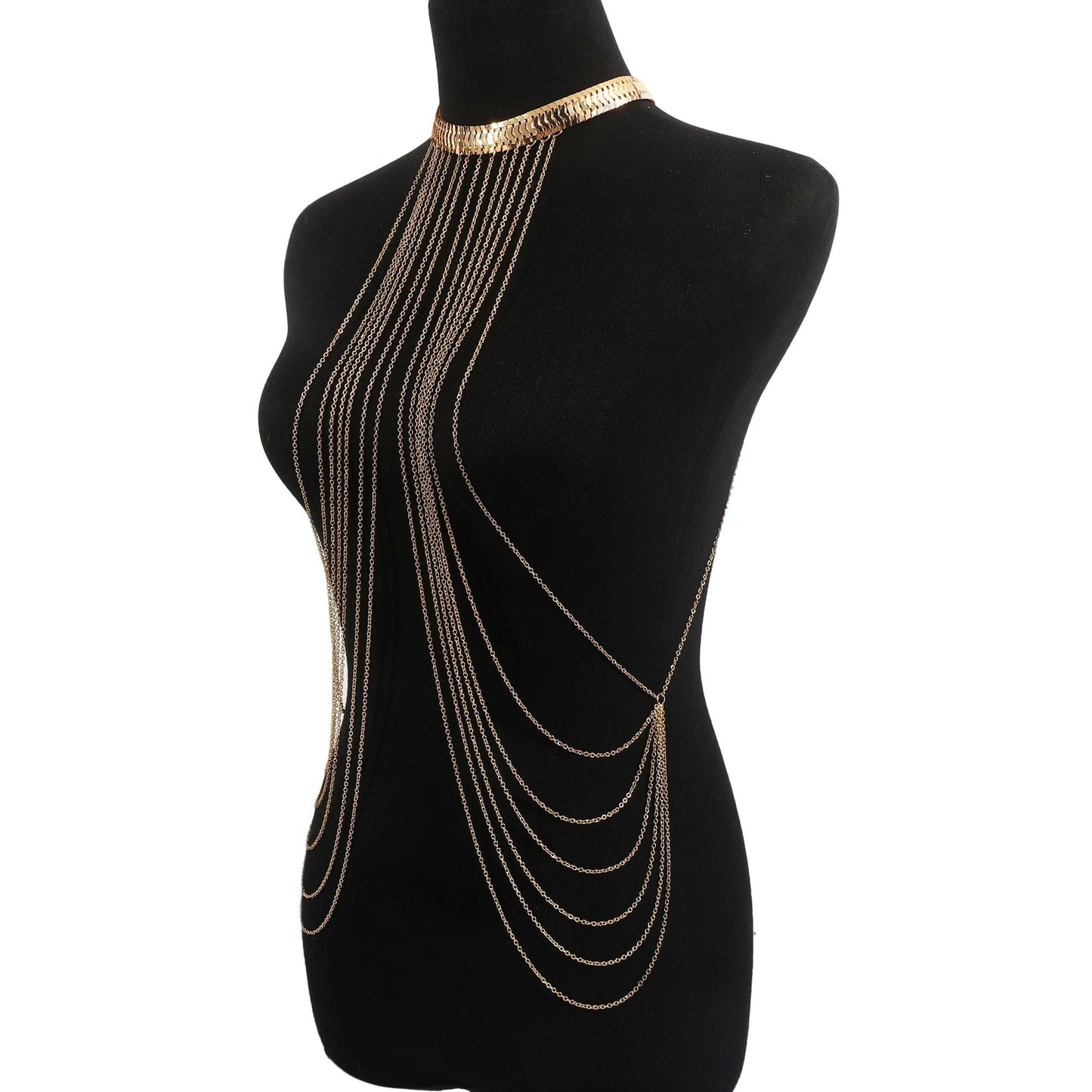 Gilded Cascade Body Chain