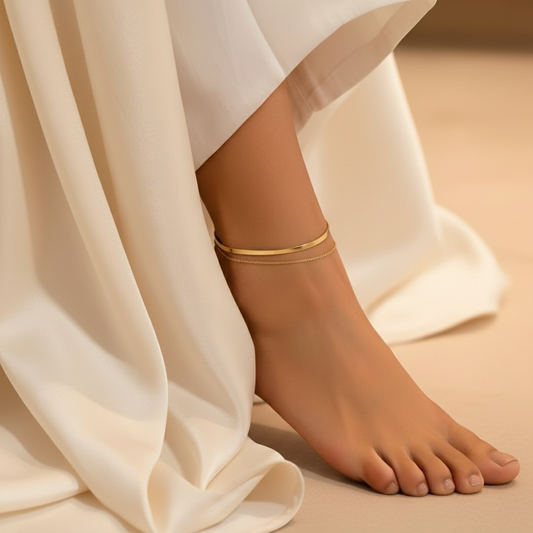 Aarohi Dual-Gleam Anklet