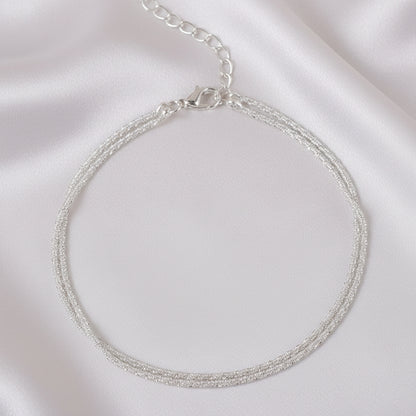 Luminous Duo Silver Anklet