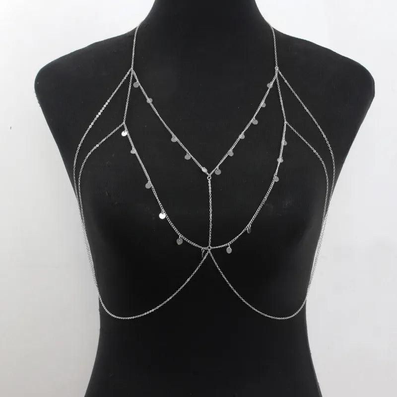 Glimmer Coin Drape Body Chain