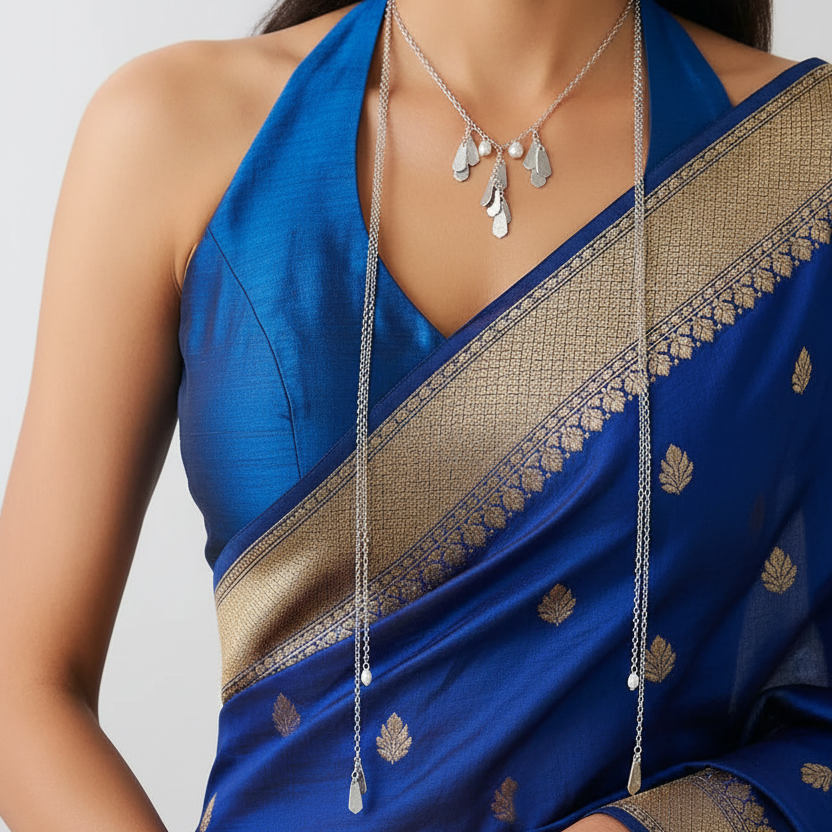 Pearl Leaf Cascade Bodychain