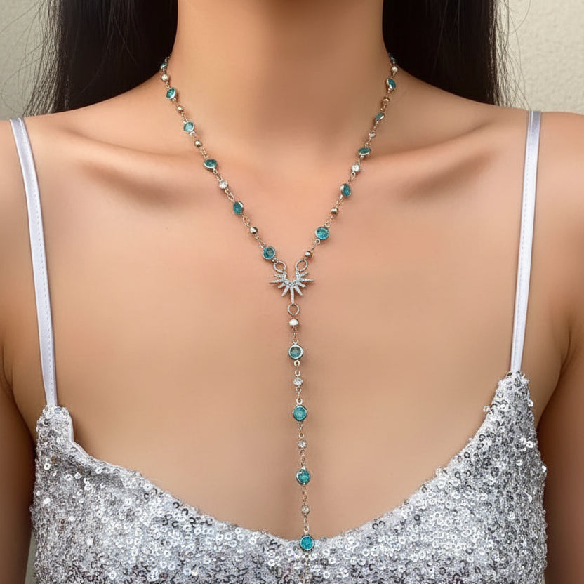 Blue Crystal Body Chain