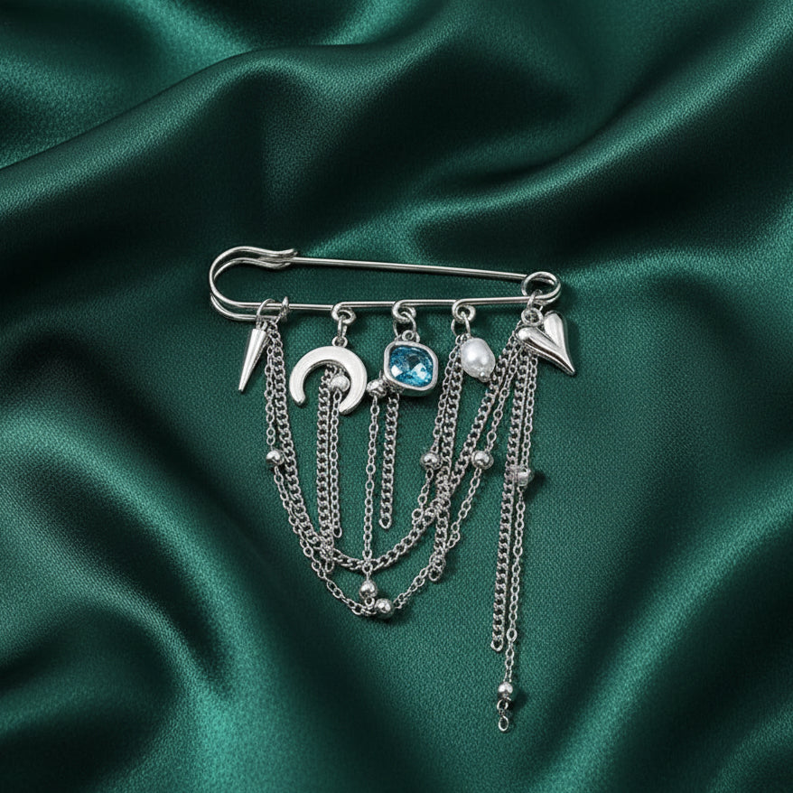 Celestial Charm Tassel Brooch