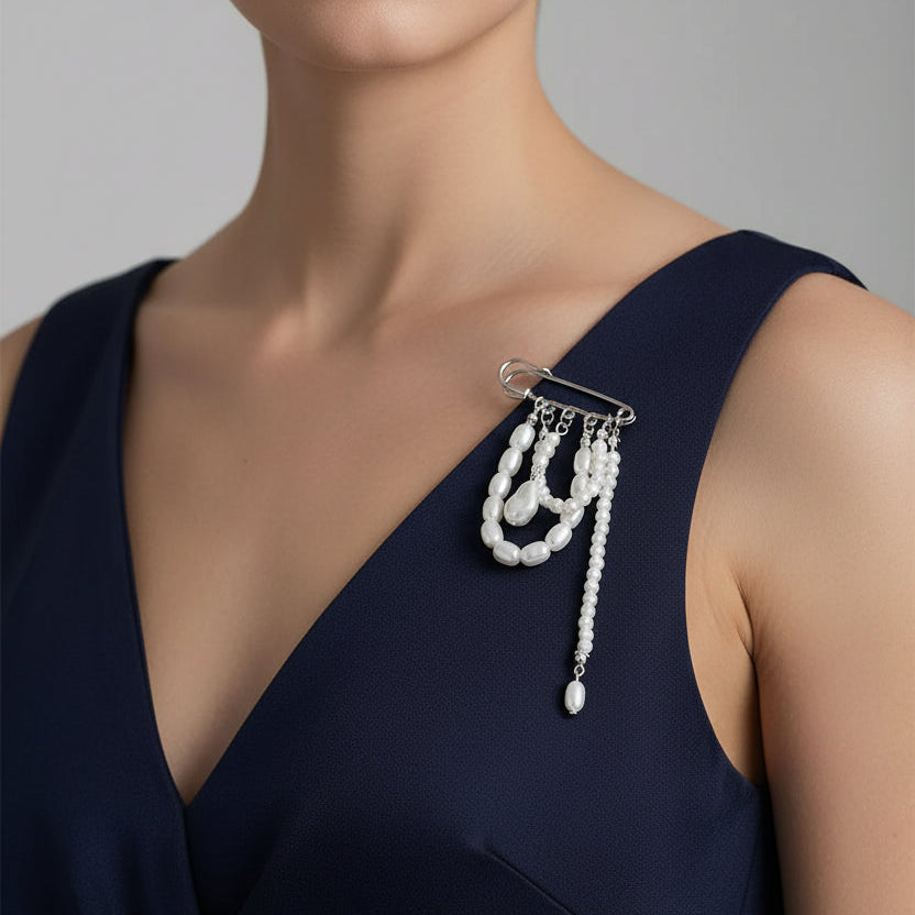 Pearl Drape Brooch