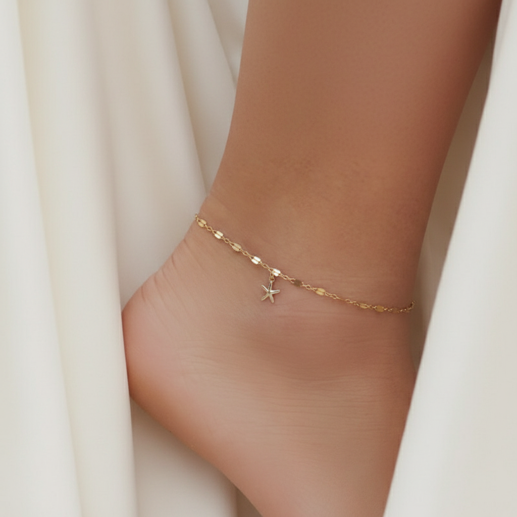 Starfish Charm Anklet