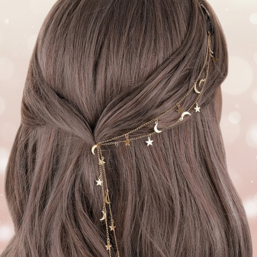 Moonlit Celestial Hair Chain