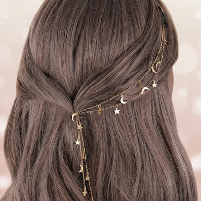 Moonlit Celestial Hair Chain
