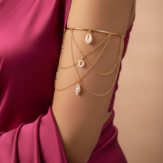 Ocean Drift Shell Arm Cuff