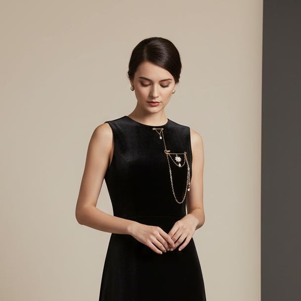 Celeste Drape Brooch