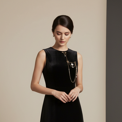 Celeste Drape Brooch