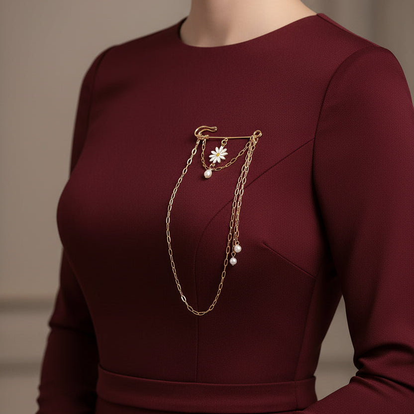 Celeste Drape Brooch
