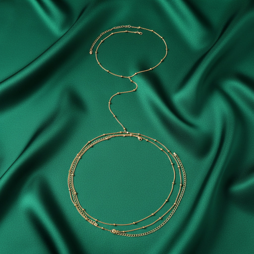 Coastal Glow waist chain worn on its own