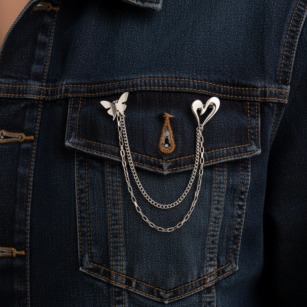 Butterfly Heart Drape Brooch