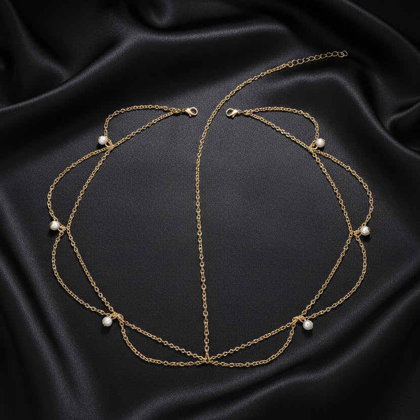 Pearl Drape Hair Chain