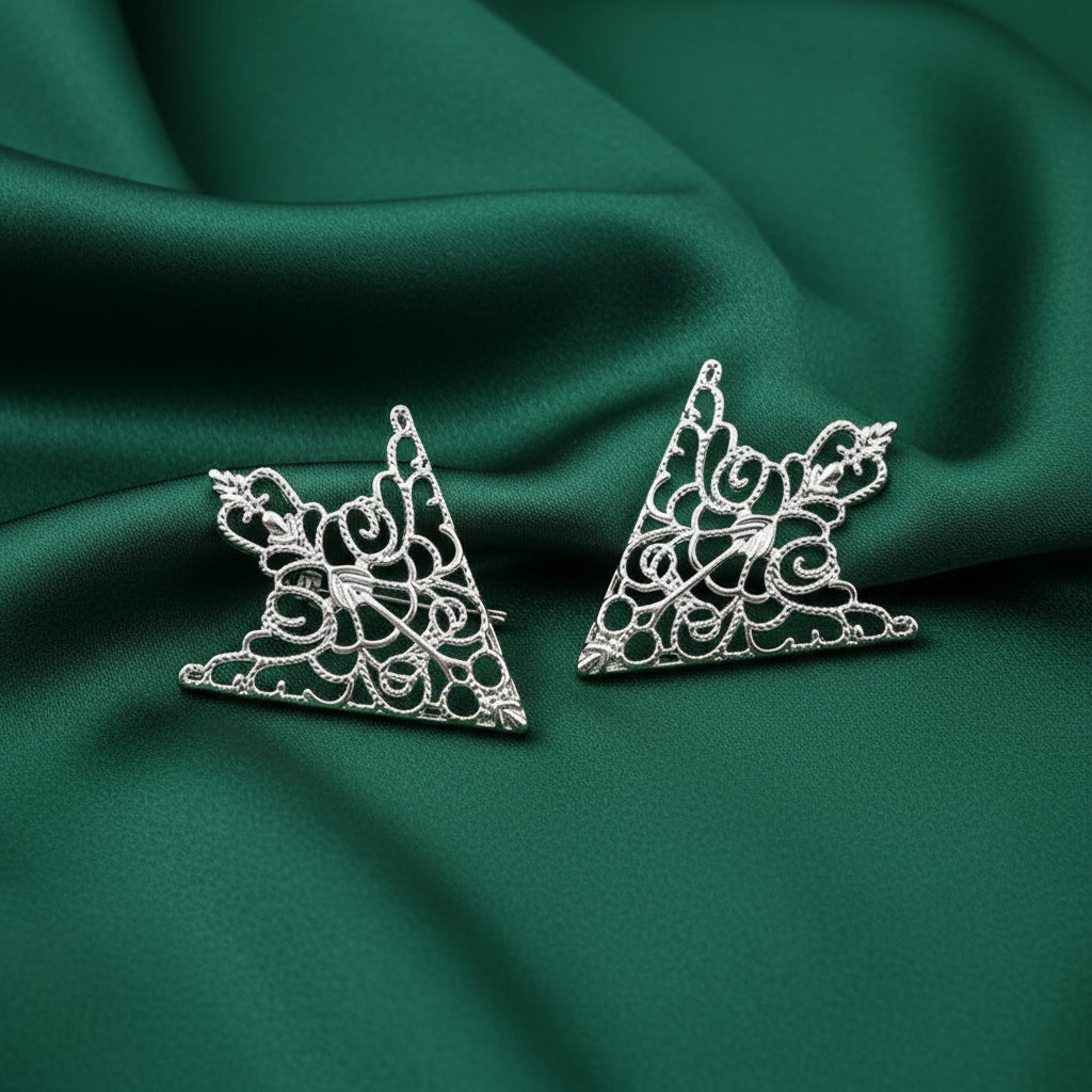 Regal Filigree Collar Brooch