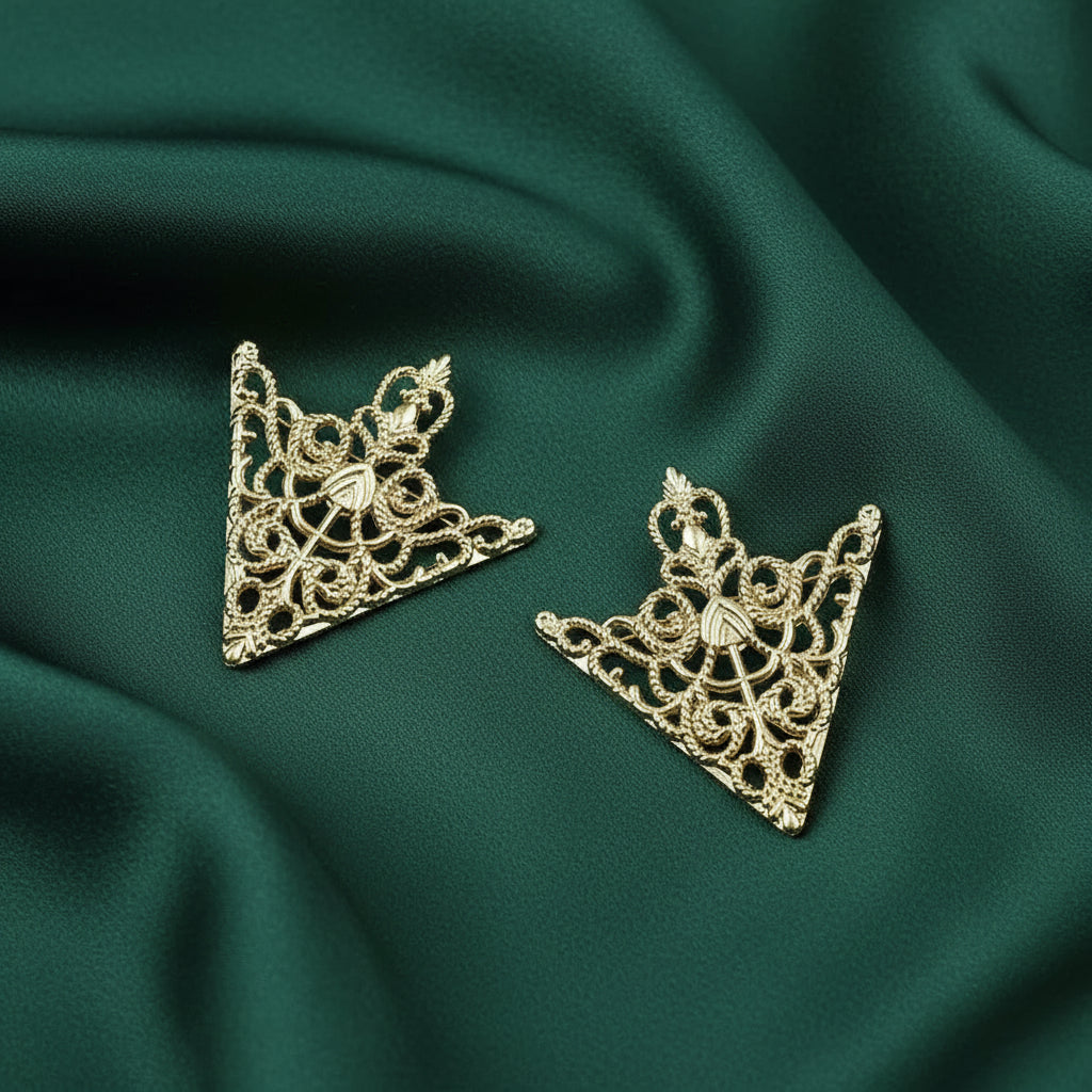 Regal Filigree Collar Brooch