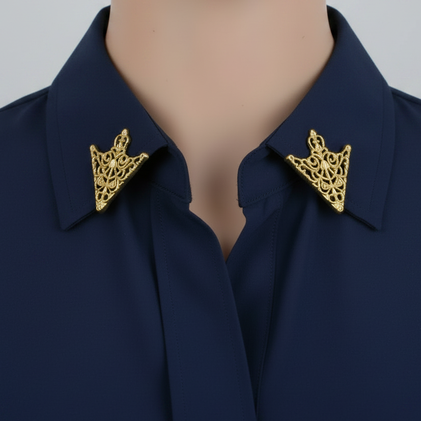 Regal Filigree Collar Brooch