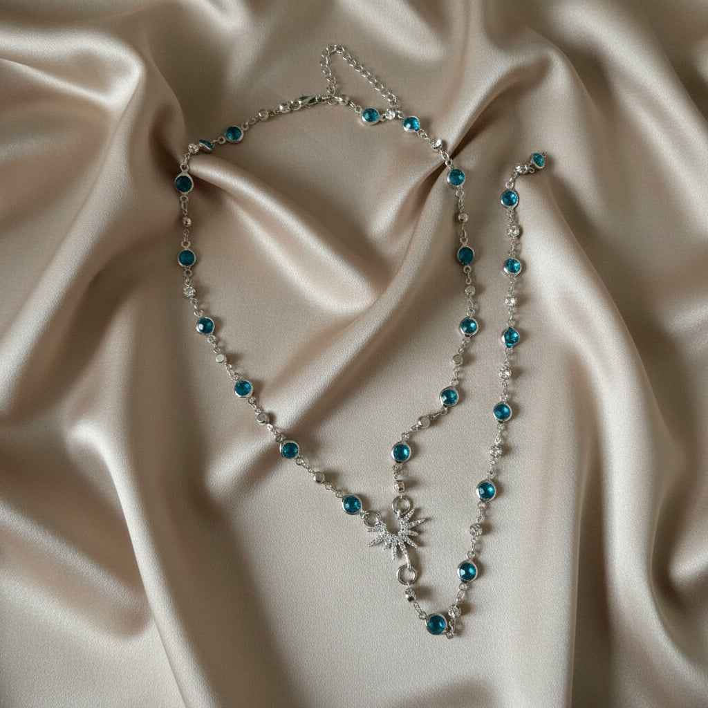 Blue Crystal Body Chain