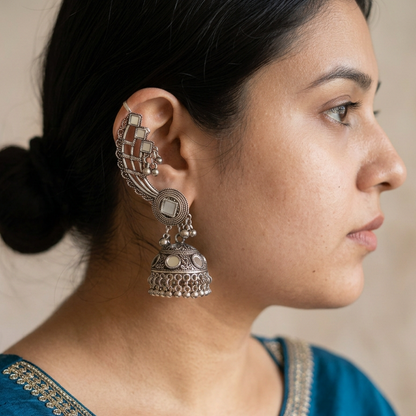 Aaina Arch Jhumka Ear Cuffs | Pair