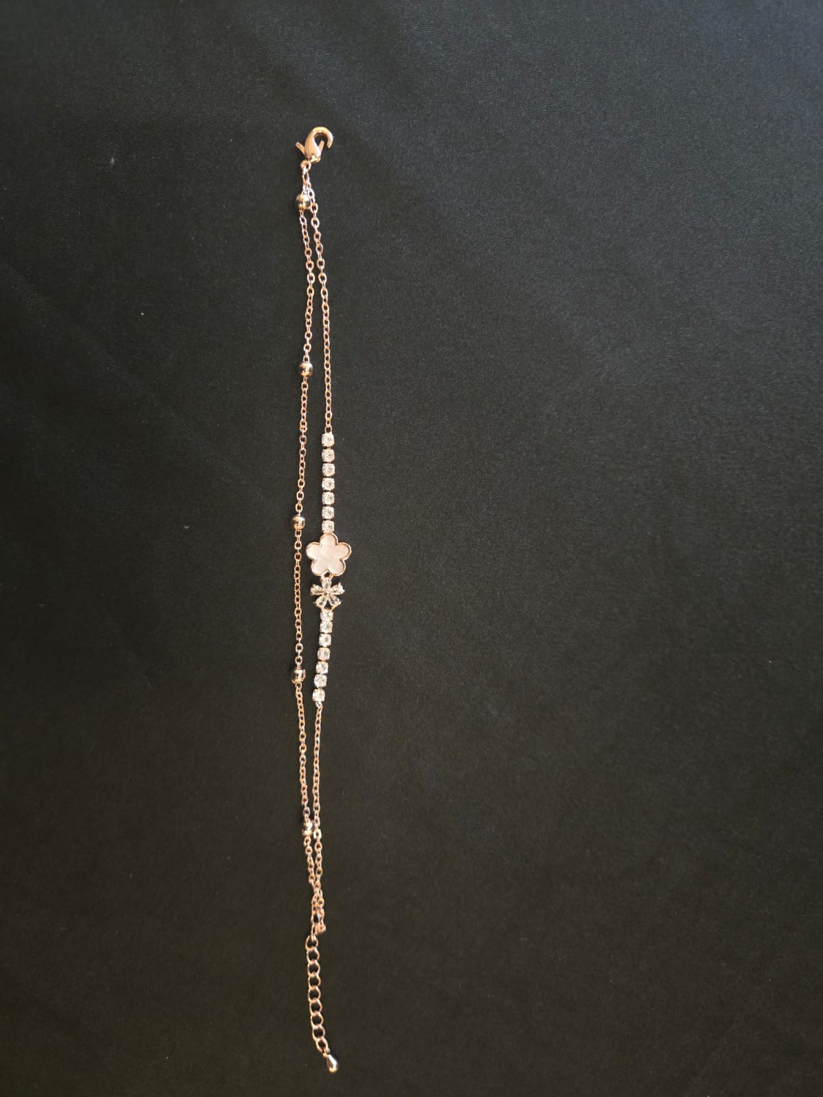 Blush Bloom Dual Chain Bracelet
