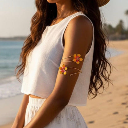 Sun-Kissed Frangipani Arm Band