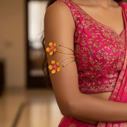 Sun-Kissed Frangipani Arm Band