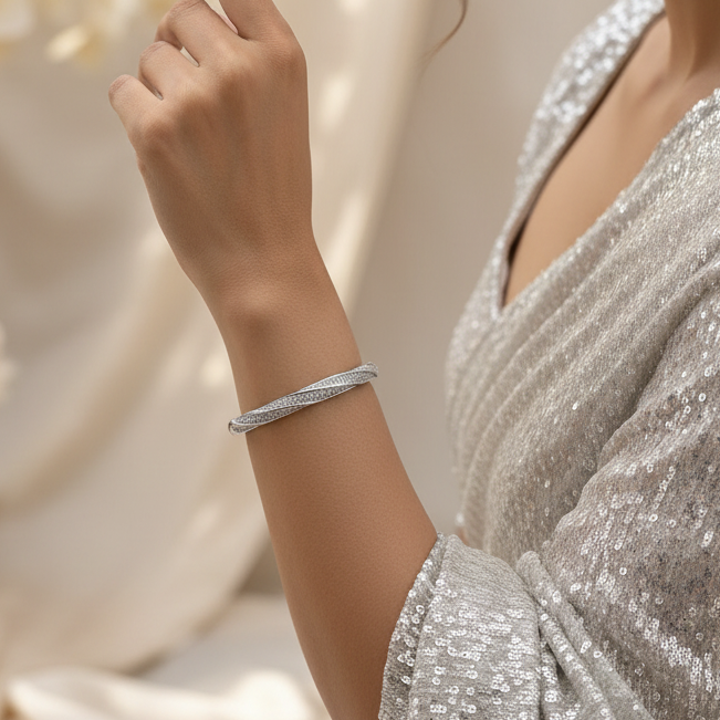 Twilight Curve Sparkle Bracelet