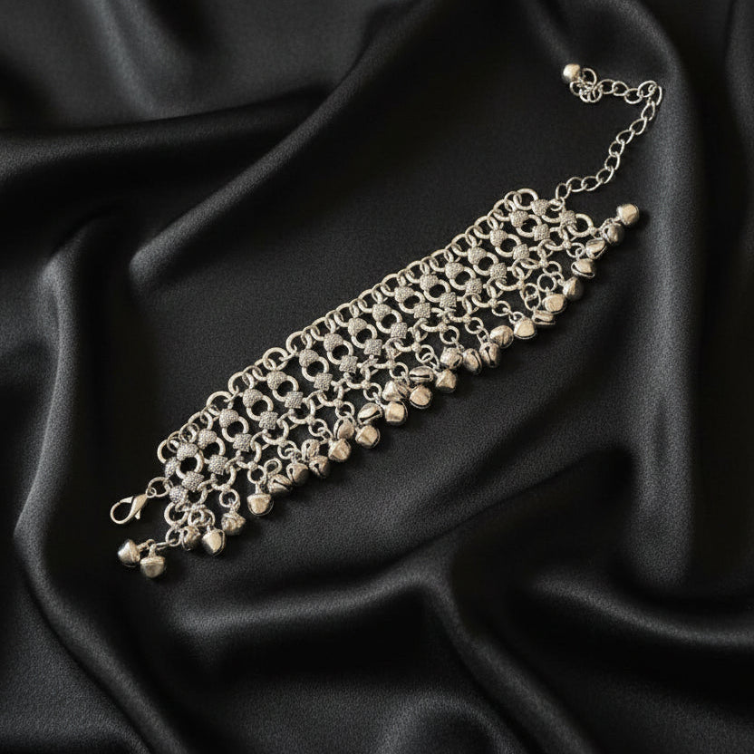 Silver Symphony Anklet