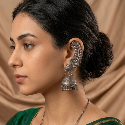 Patralekha Leaf Jhumka Ear Cuffs | Pair