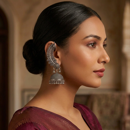 Parna Leaf Jhumka Ear Cuffs | Pair