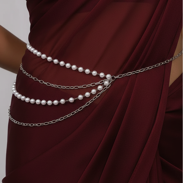Coastal Pearl Waist Chain