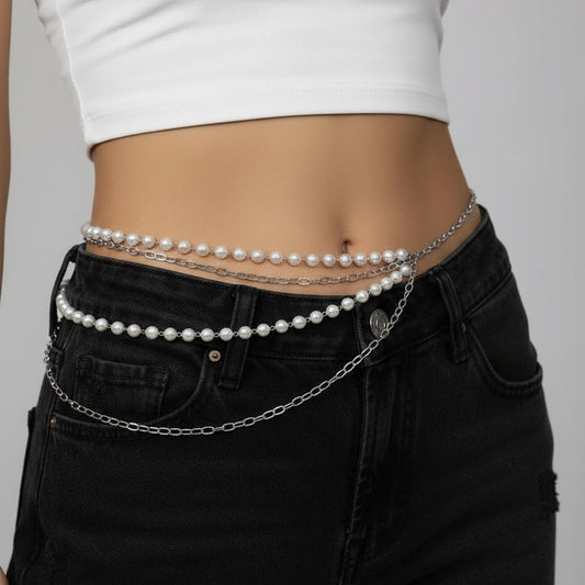 Coastal Pearl Waist Chain
