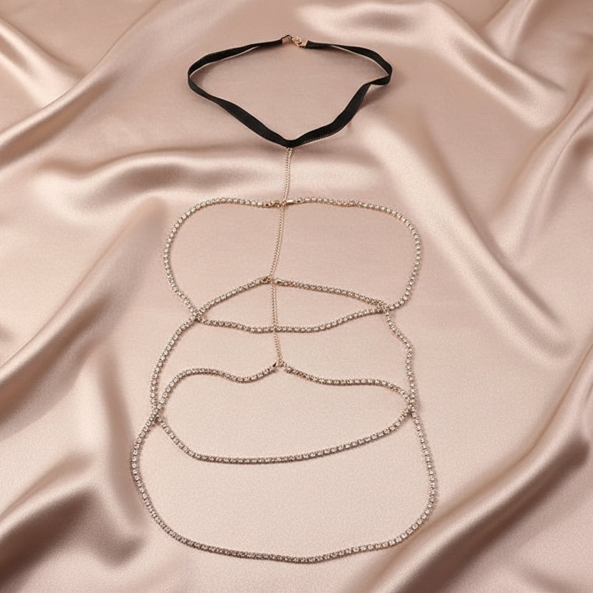 Crystal Cascade Thigh Chain