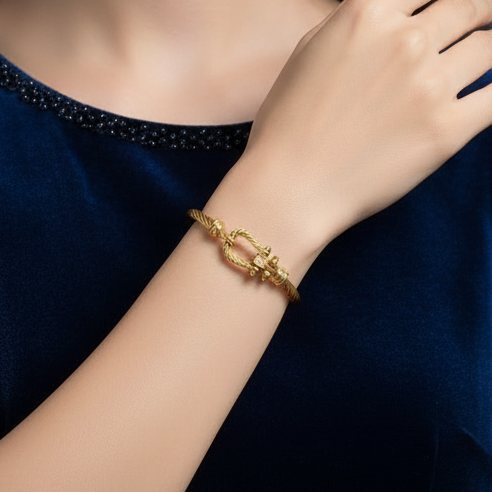 Golden TwistLink Teen Bracelet