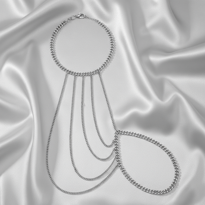 Nyra layered shoulder body chain by ReevaTara