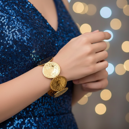Golden Disc Glam Teen Cuff